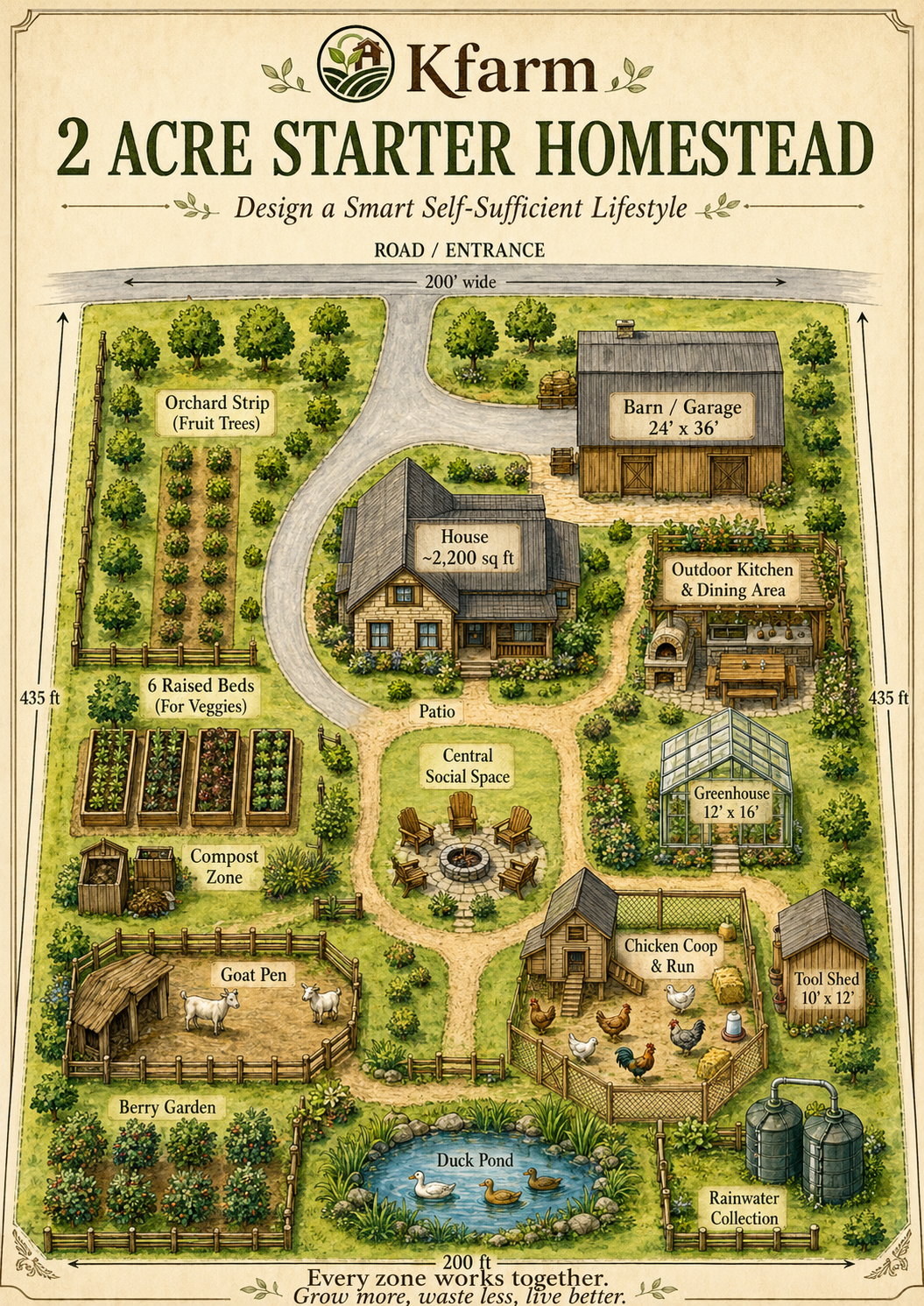 Original KFarm 2 Acre Starter Homestead